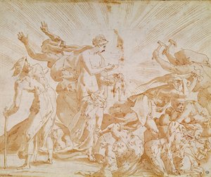 Pandora Opening the Box by Giovanni Battista Rosso Fiorentino